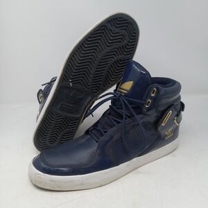 Adidas Shoes Mens Size 12 Blue Originals High Top Strap Trefoil Sneakers G20517